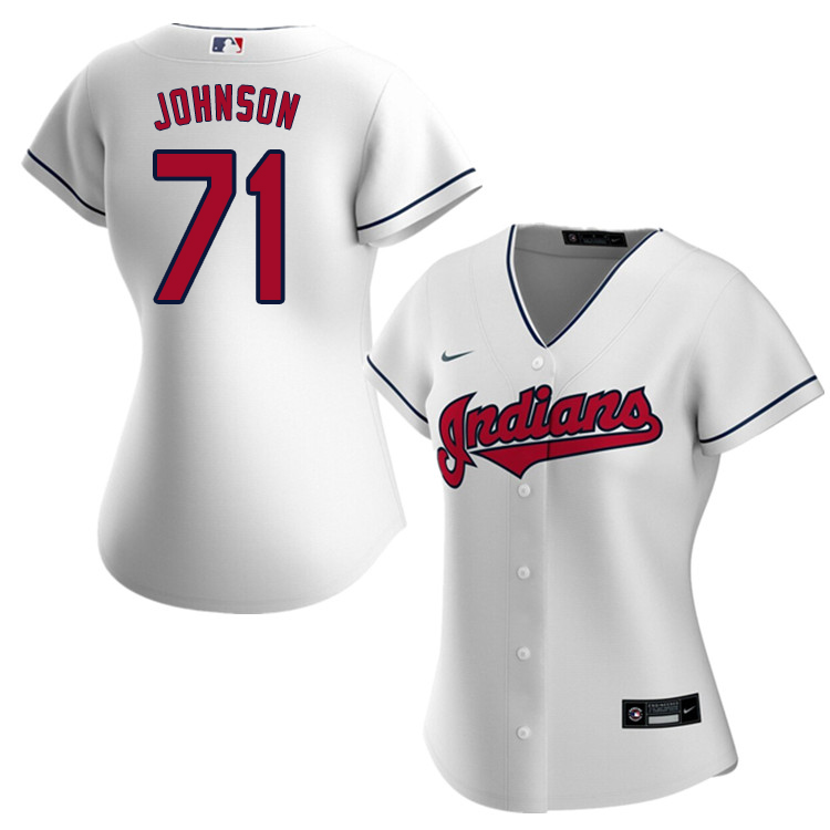 Nike Women #71 Daniel Johnson Cleveland Indians Baseball Jerseys Sale-White